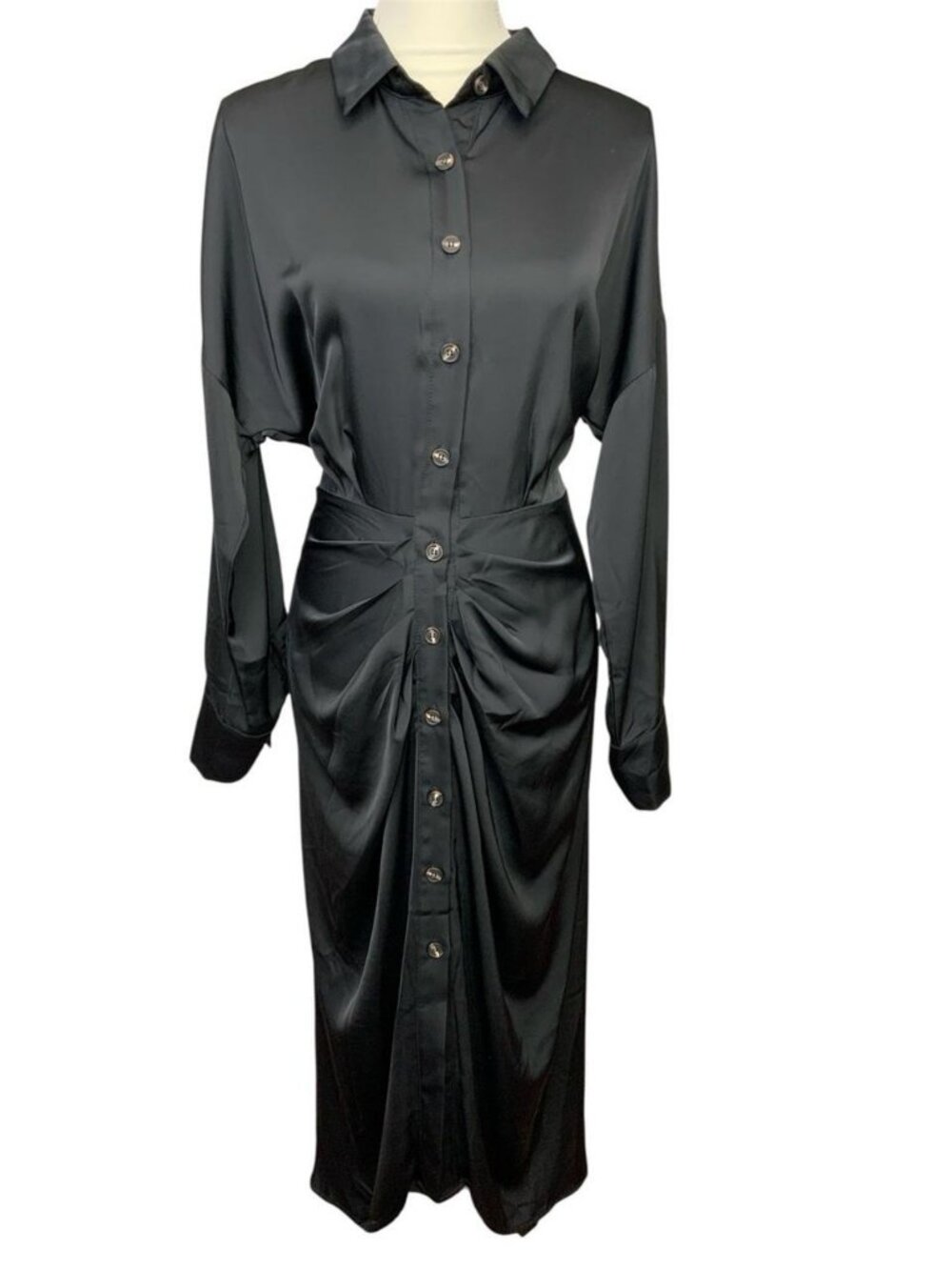 Button Down Draped Front
